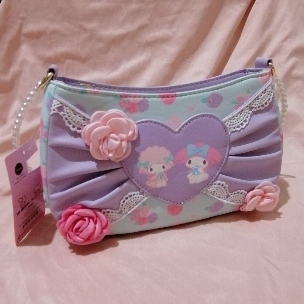 My Melody & My Sweet Piano Pearl Pastel Shoulder Bag, NWT *slight flaw*